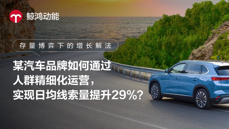 存量博弈下的增长解法：某汽车品牌如何通过人群精细化运营，实现日均线索量提升29%？